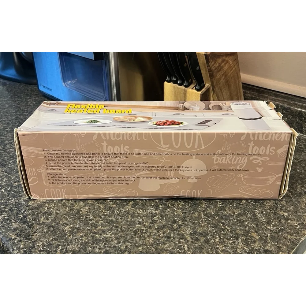 New Electric Warming Tray With Adjustable Temperature Foldable Food Warmer
